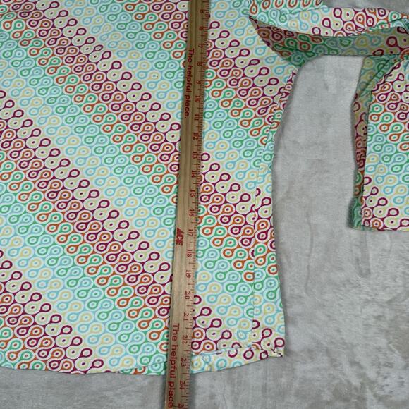 IBKUL Multicolor Long Sleeve Mock 1/4 Zip Golf Shirt Women's Size Medium - Picture 8 of 8